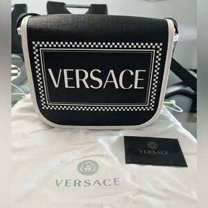 Versace Prominent Logo Shoulder Bag